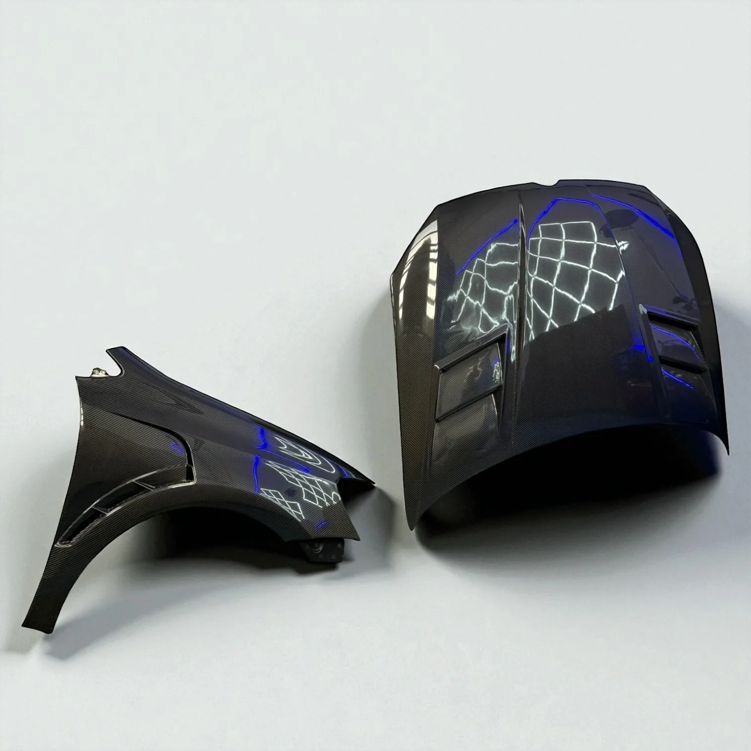 Volkswagen Polo MK5 V2 Genuine Carbon Fibre Bonnet & Wings Bundle (6R / 6C 09 - 17 Models) DIVERSION - Image 3