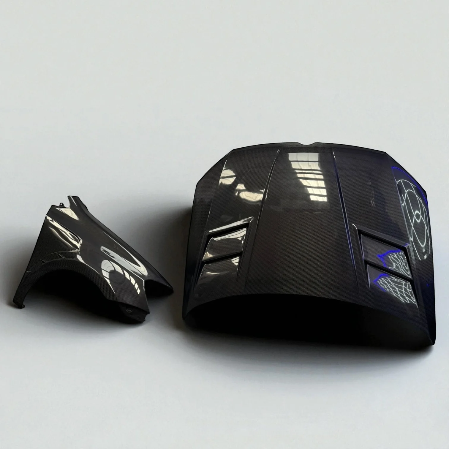 Volkswagen Polo MK5 V2 Genuine Carbon Fibre Bonnet & Wings Bundle (6R / 6C 09 - 17 Models) DIVERSION - Image 4