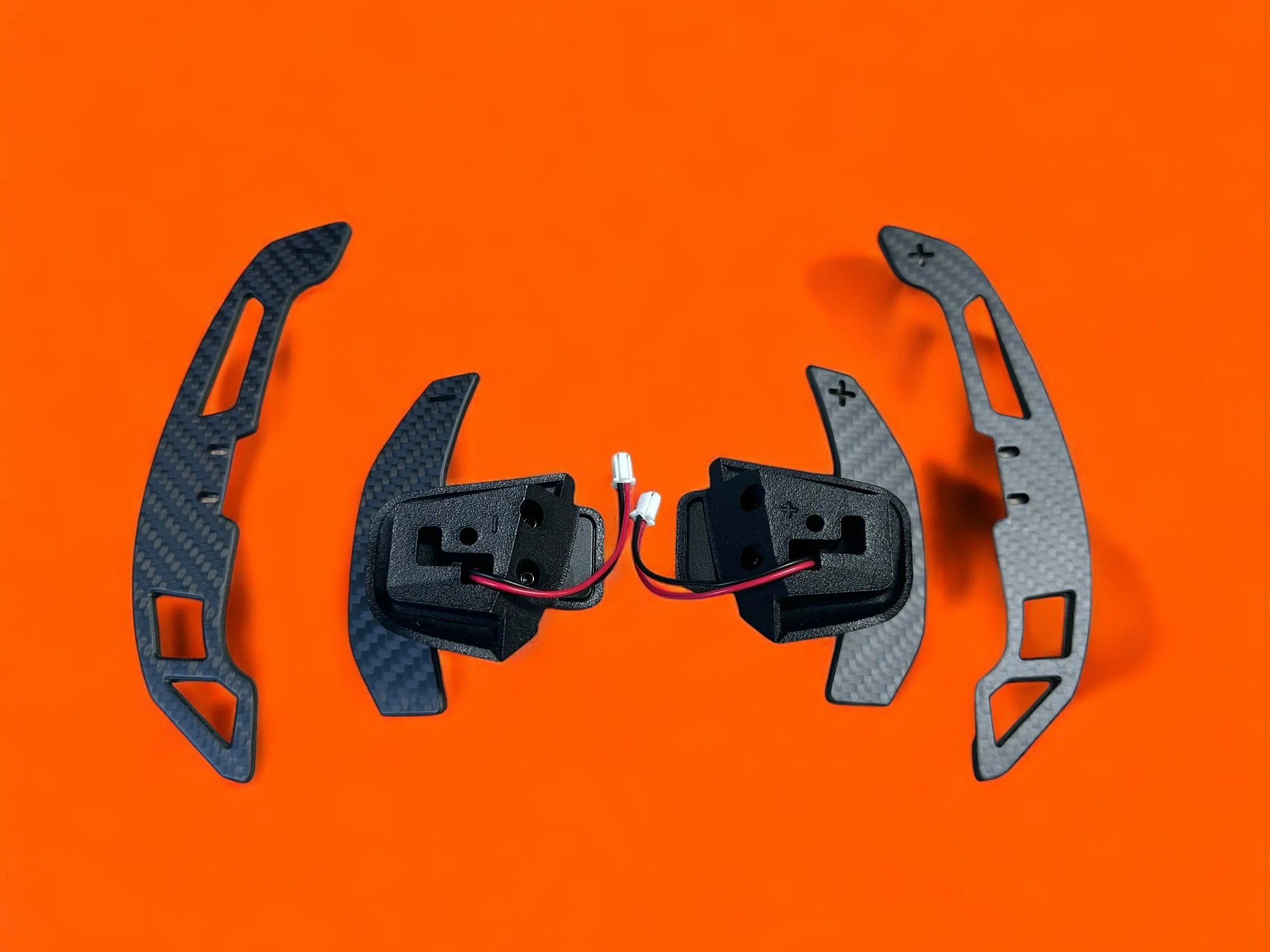Volkswagen Polo MK6 2018 -2021 DSG Carbon Fibre Magnetic Paddle Replacement Extenders Kit - Image 2