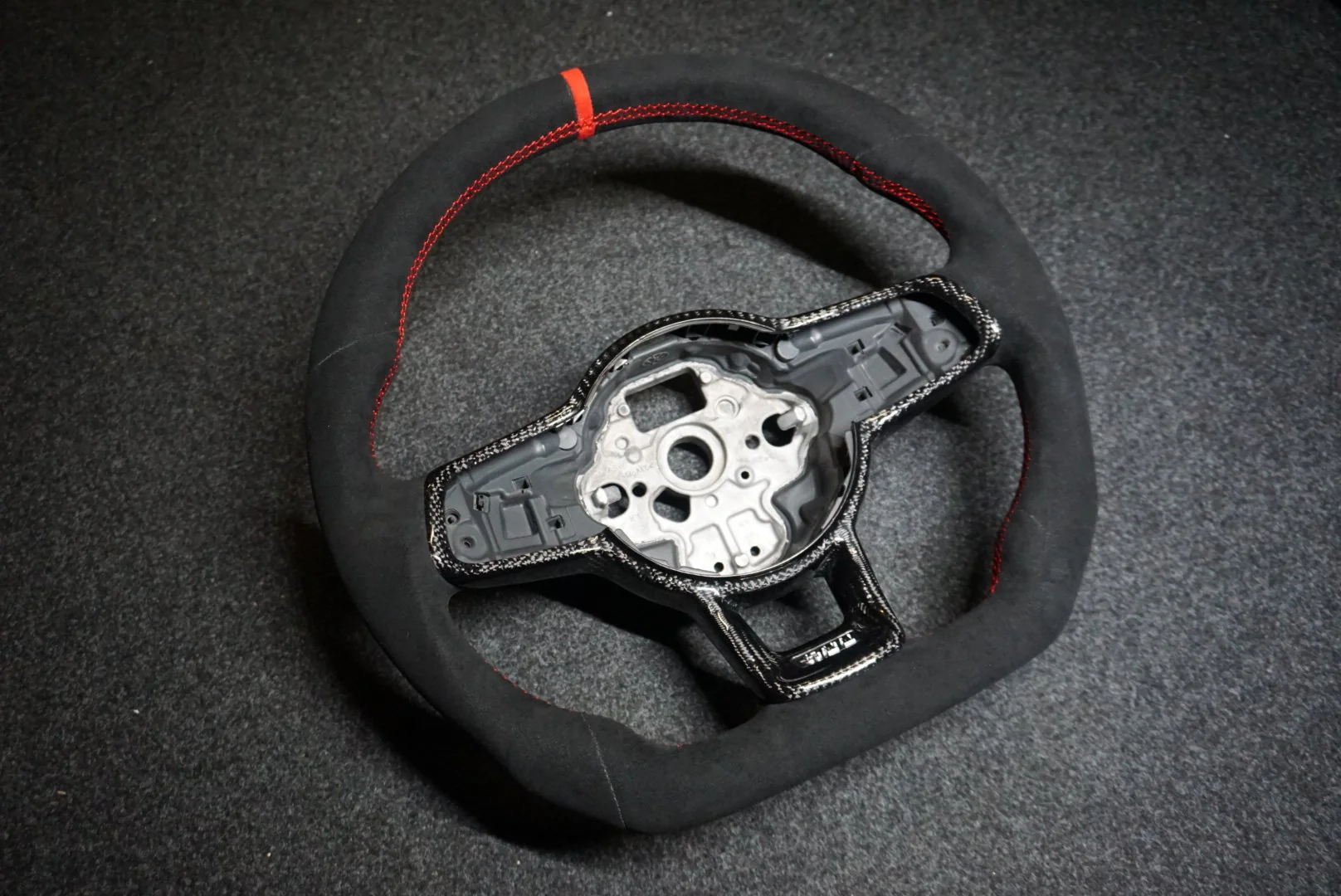 Volkswagen Polo MK6 AW1 Bespoke Custom Alcantara / Leather Steering Wheel (CUSTOM / GTI / R Line / GT 2018 - 2021 Models) - Image 5