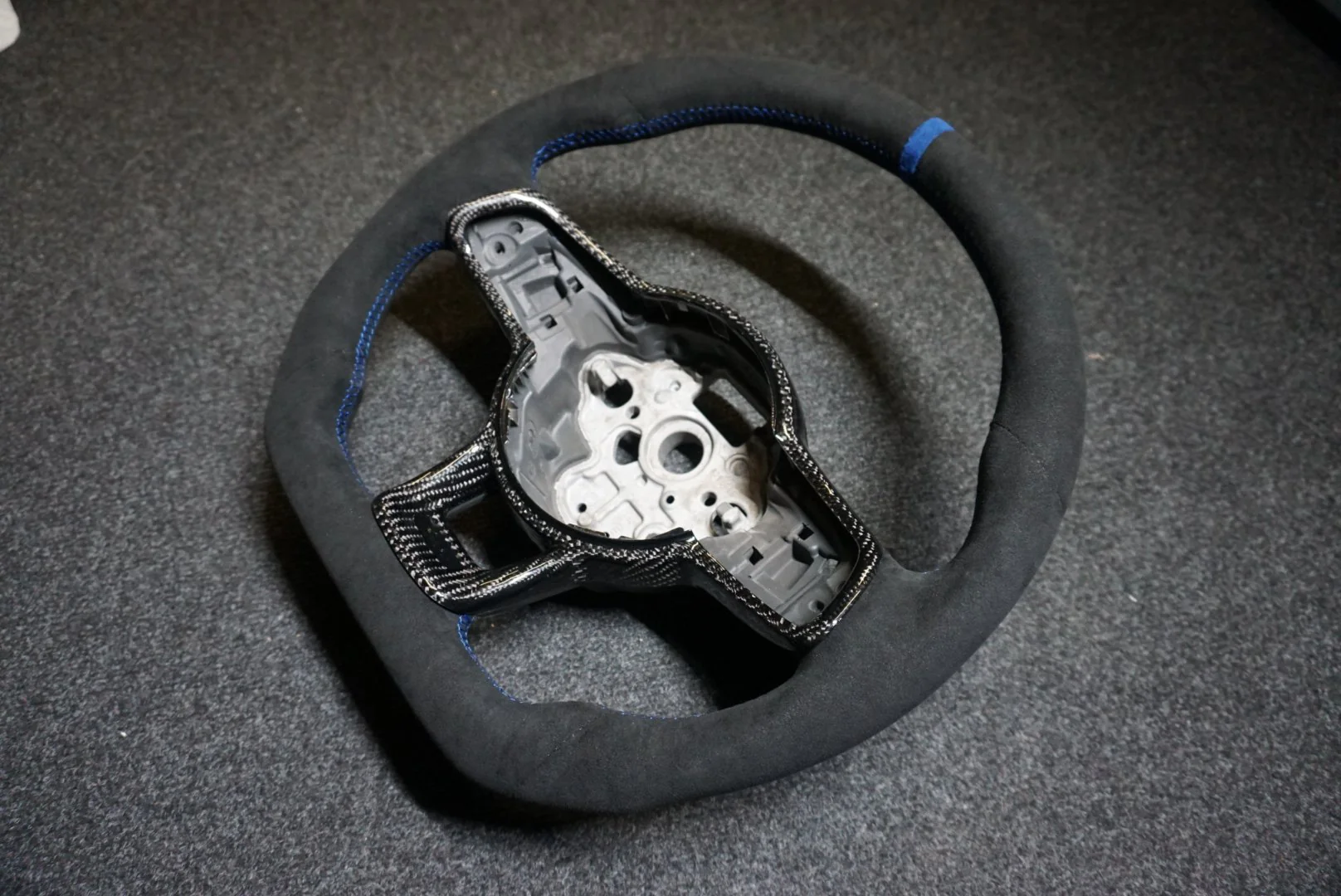 Volkswagen Polo MK6 AW1 Bespoke Custom Alcantara / Leather Steering Wheel (CUSTOM / GTI / R Line / GT 2018 - 2021 Models) - Image 7