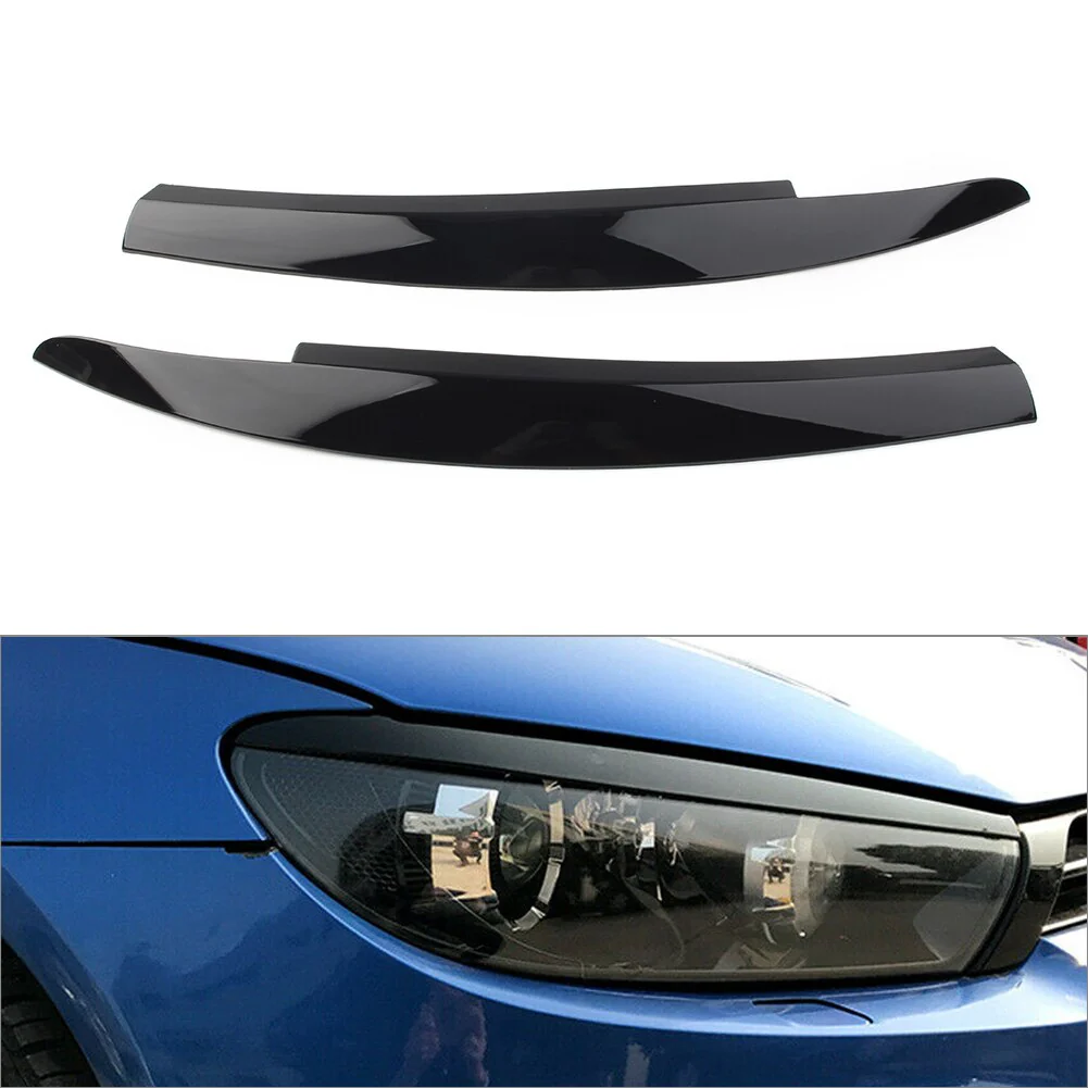 Volkswagen Scirocco MK3 Headlight Eyebrows Gloss Black (2009-2017) - Image 2