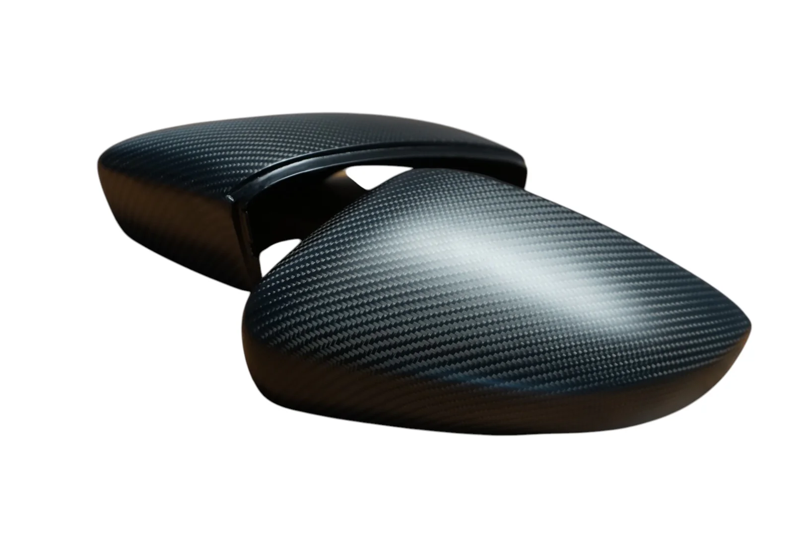 Volkswagen VW Polo Satin Carbon Fibre Replacement Wing Mirror Covers MK5 6C / 6R (2009-2017 Models) - Image 2