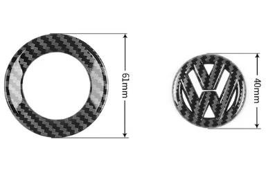 Volkswagen Steering Wheel 'VW' Badge / Logo Overlay - Image 6