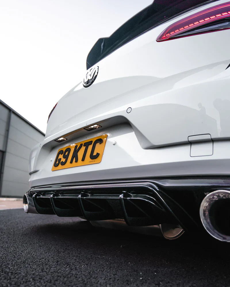 VW GOLF GTI MK7.5 EVO-1 GLOSS BLACK REAR DIFFUSER BY ZAERO (2017-2020) - Image 4