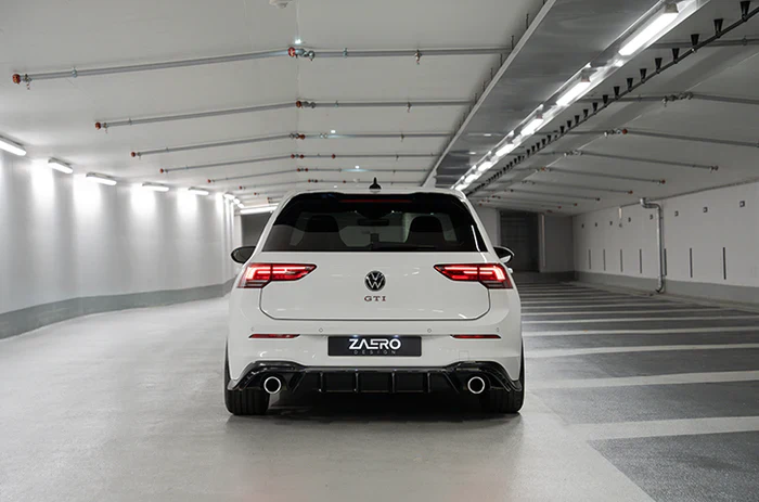 VW GOLF GTI MK8 EVO-1 GLOSS BLACK REAR SPOILER BY ZAERO (2020+) - Image 3