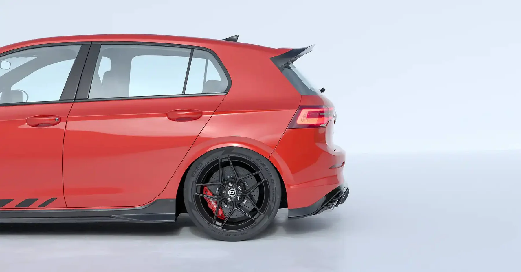 VW Golf R & Golf GTI Clubsport Mk8 EVO-1 Gloss Black Rear Spoiler by ZAERO (2020+) - Image 2