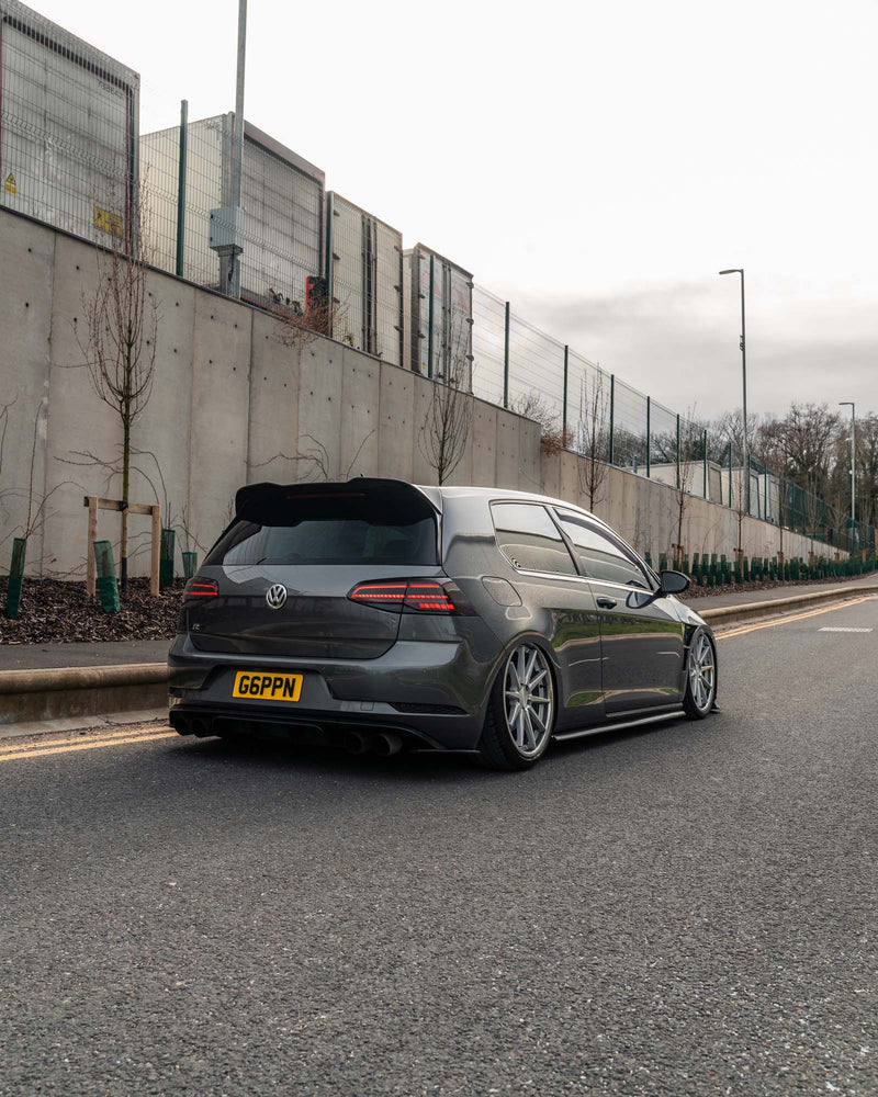 VW GOLF R MK7.5 EVO-1 GLOSS BLACK REAR DIFFUSER BY ZAERO (2017-2020) - Image 7