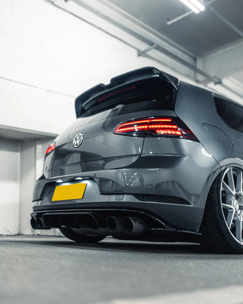 VW GOLF R MK7.5 EVO-1 GLOSS BLACK REAR DIFFUSER BY ZAERO (2017-2020) - Image 8