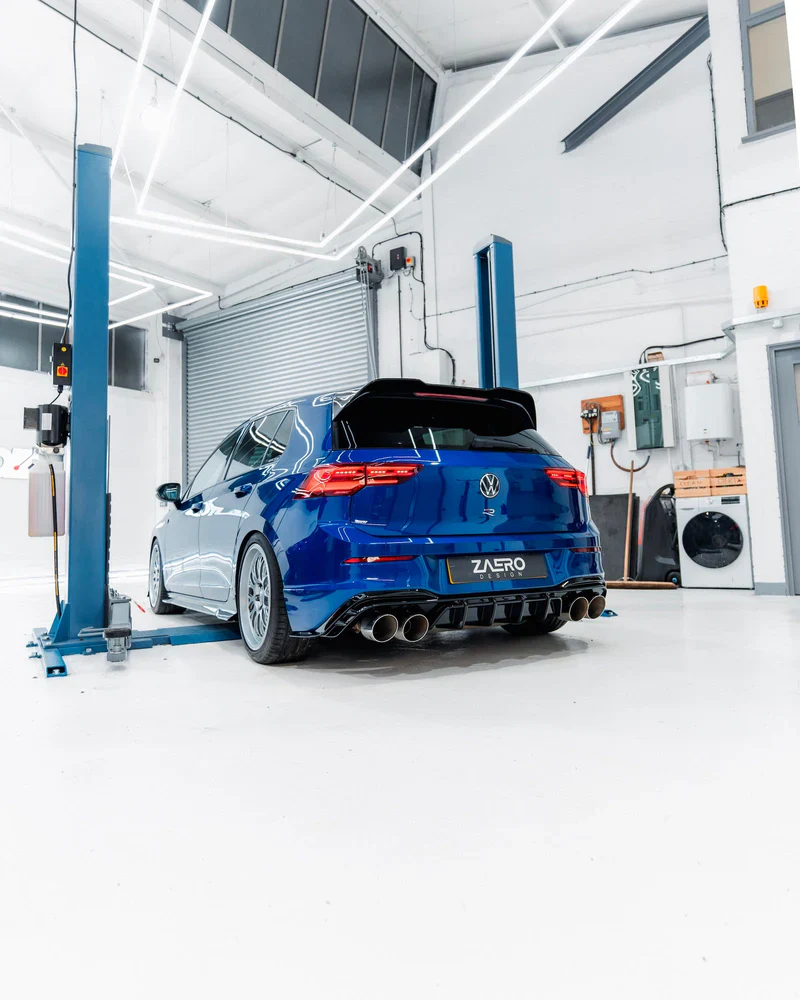 VW Golf R Mk8 & Mk8.5 EVO-1 Gloss Black Rear Diffuser by ZAERO (2020+) - Image 3