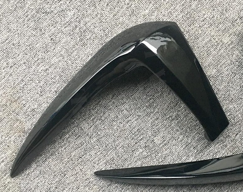 VW Volkswagen Golf MK7.5 GTI Carbon Fibre / Gloss Front Fog Light Canards / Surrounds (2017 - 2020 Models) - Image 4