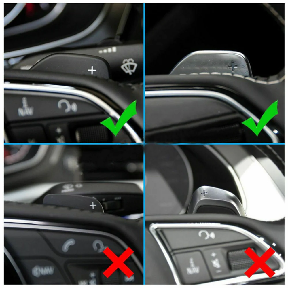 Audi Aluminium Paddle Extensions (A3 S3 A4 S4 B8 A5 S5 A6 S6 A8 Q5 Q7 TT) - Image 2