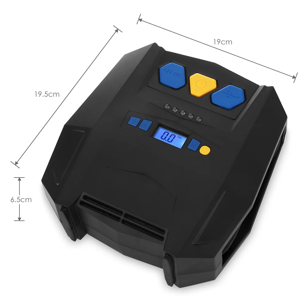 YY - 3602 Portable Car Tyre Air Pump with USB Charging Port - Image 6